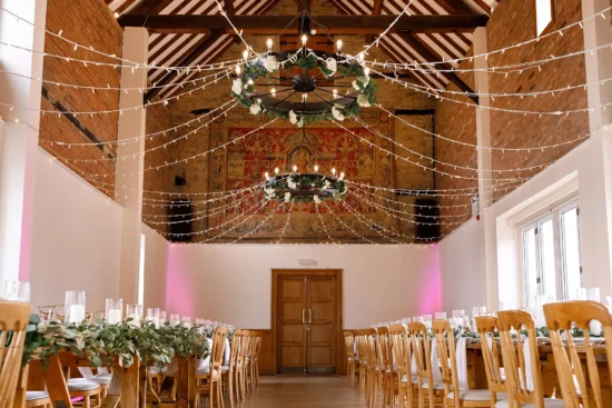 Delbury Hall wedding reception space