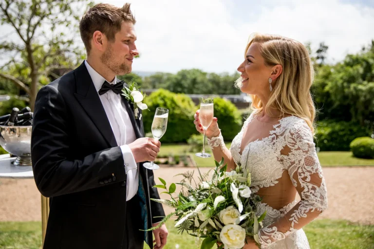 pelham house couple drinks reception