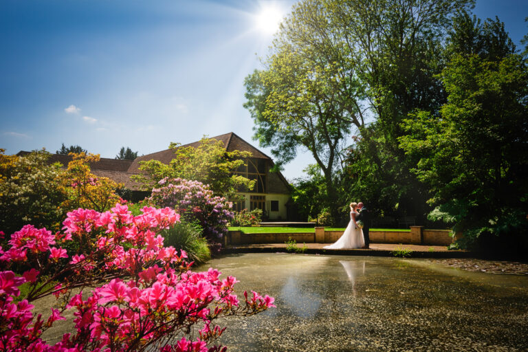 rivervale barn outdoor couple accross the water