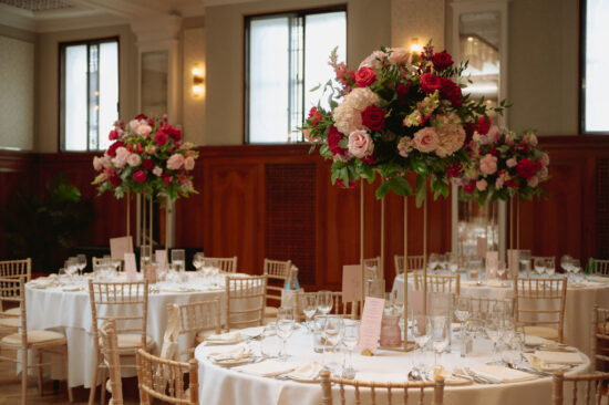 pelham house blencowe reception styled