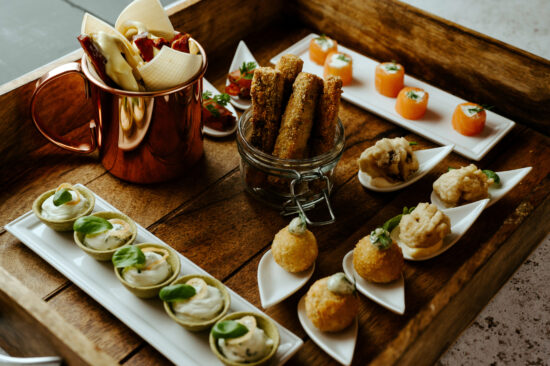 Blackwell Grange Cotswold Wedding venue canapés