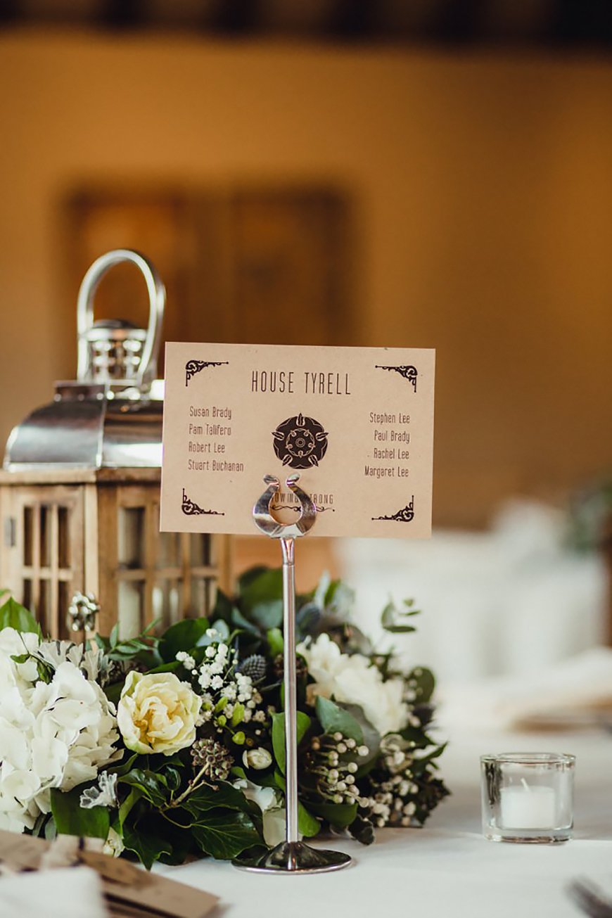 30 Amazing Wedding Table Name Ideas - Winter is coming | CHWV