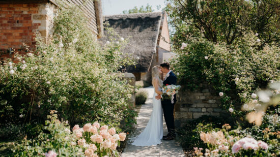 Blackwell Grange couple portrait Cotswold wedding venue