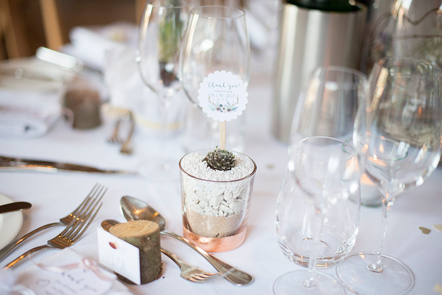 A Rustic DIY Wedding at Curradine Barns - Table decoration | CHWV