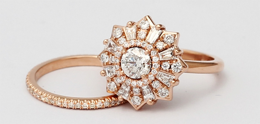 Selecting the perfect bohemian style wedding ring - Wedding set | CHWV