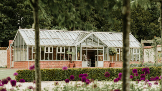 The Glasshouse within the walled gardens at Syrencot