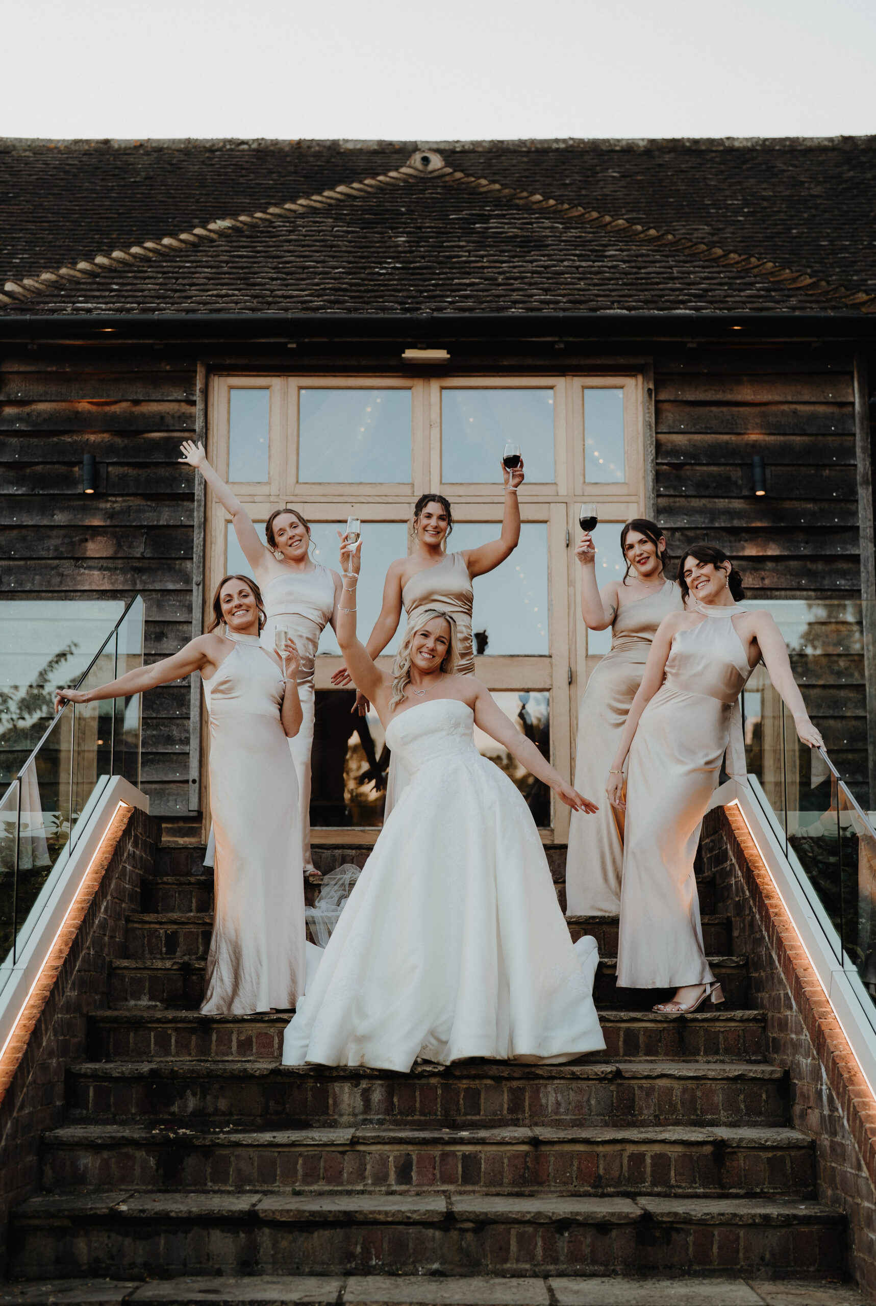 Artemis brookfield barn bride and bridesmaids
