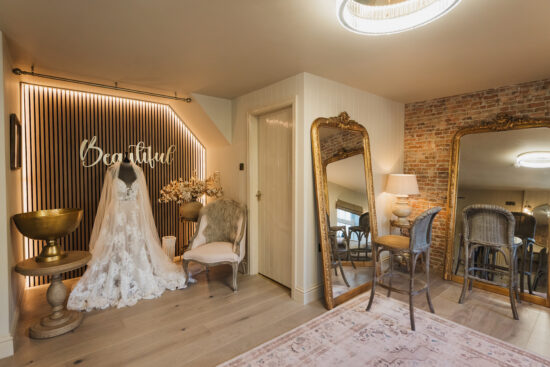 Bridal preparations space at Sandhole Oak Barn in Cheshire