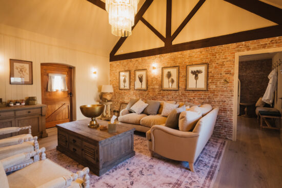 Honeymoon suite at Sandhole Oak Barn Cheshire wedding venue