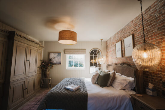 Honeymoon suite at Sandhole Oak Barn Cheshire wedding venue